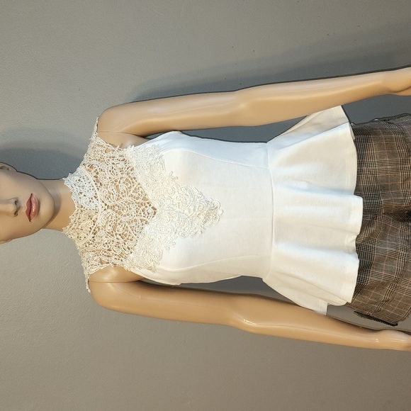 Charlotte Russe Tops - Lace peplum top